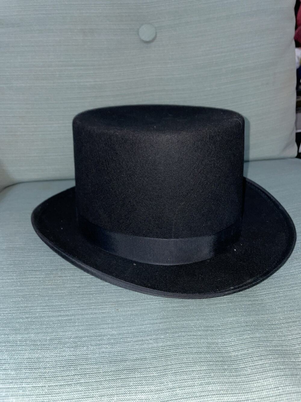 Goorin Top Hat, Black, Wool, Size Large